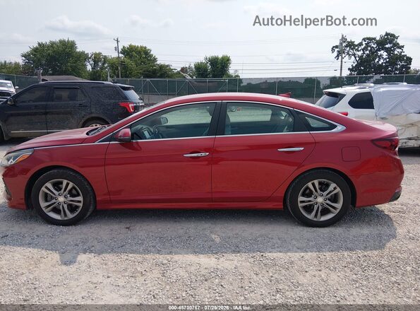5NPE34AF0JH667193 2018 HYUNDAI SONATA Red სალონის 360-გრადუსიანი ხედი