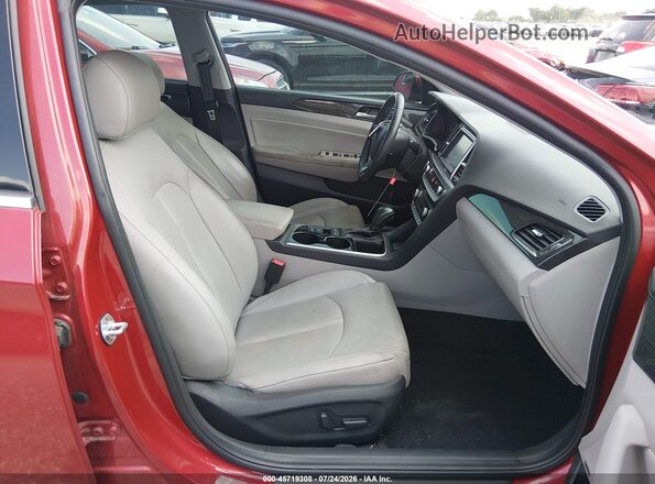 5NPE34AF0JH672524 2018 HYUNDAI SONATA Red წინა სალონის ხედი