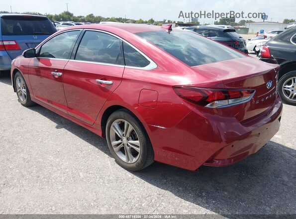 5NPE34AF0JH672524 2018 HYUNDAI SONATA Red უკანა მარცხენა