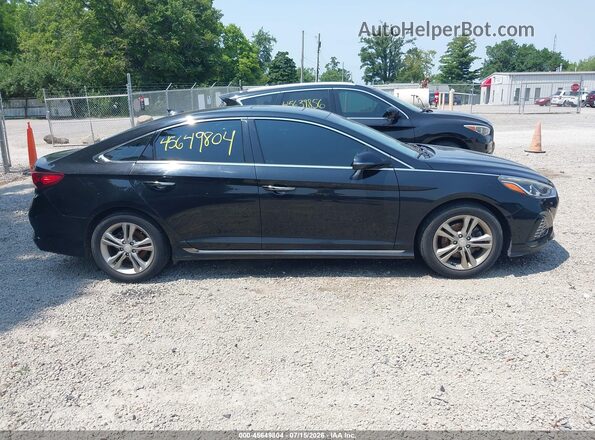 5NPE34AF0JH686309 2018 HYUNDAI SONATA Black უკანა სალონის ხედი