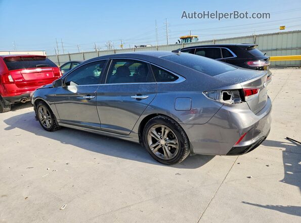 5NPE34AF0JH686679 2018 HYUNDAI SONATA Gray Trasero izquierdo