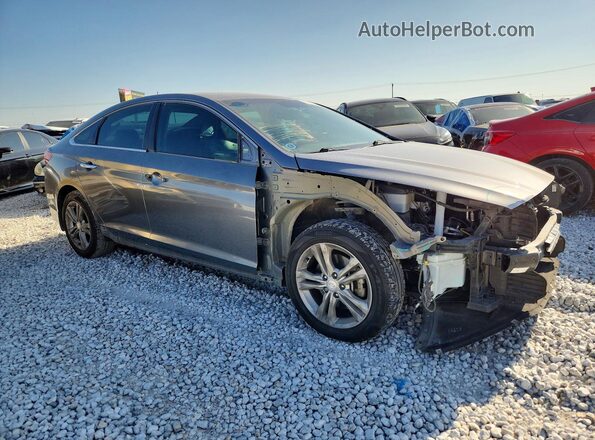 5NPE34AF0JH686679 2018 HYUNDAI SONATA Gray Delantero derecho
