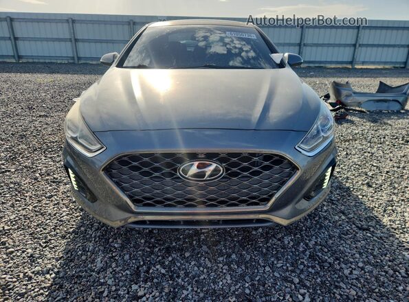 5NPE34AF0JH707756 2018 HYUNDAI SONATA Gray წინა ხედი