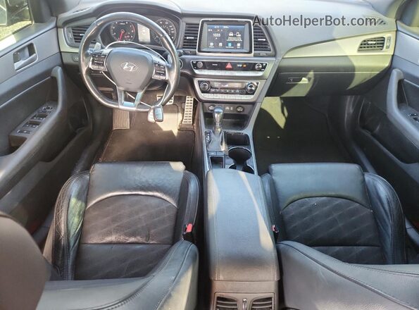 5NPE34AF0JH707756 2018 HYUNDAI SONATA Gray წინა პანელის ხედი