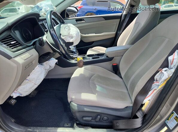 5NPE34AF0JH724086 2018 HYUNDAI SONATA Gray Vista interior delantera