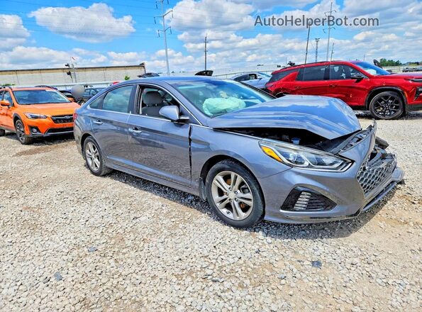 5NPE34AF0JH724086 2018 HYUNDAI SONATA Gray Delantero derecho