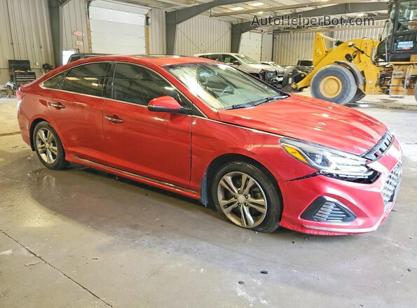 5NPE34AF0KH755713 2019 HYUNDAI SONATA Red Front right