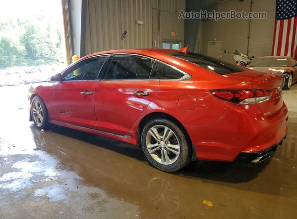 5NPE34AF0KH755713 2019 HYUNDAI SONATA Red Rear left