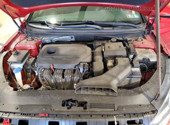 5NPE34AF0KH755713 2019 HYUNDAI SONATA Red Rear interior view