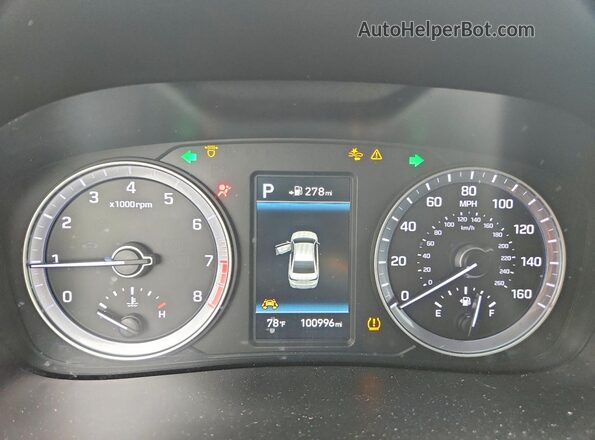 5NPE34AF0KH799744 2019 HYUNDAI SONATA White Vista del cuadro de instrumentos