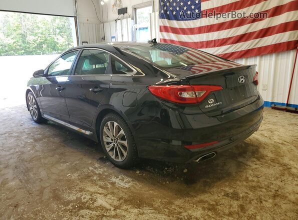 5NPE34AF1GH257513 2016 HYUNDAI SONATA Black Trasero izquierdo