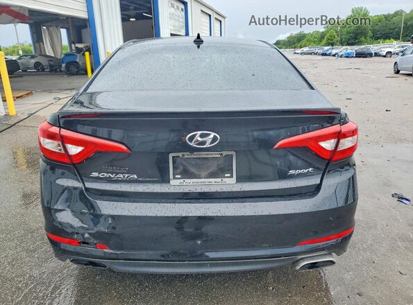 5NPE34AF1GH323185 2016 HYUNDAI SONATA Black Հետևի տեսք