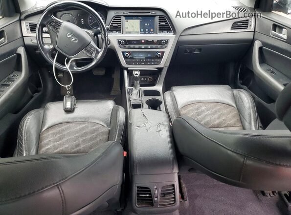 5NPE34AF1GH323185 2016 HYUNDAI SONATA Black Առջևի վահանակի տեսք