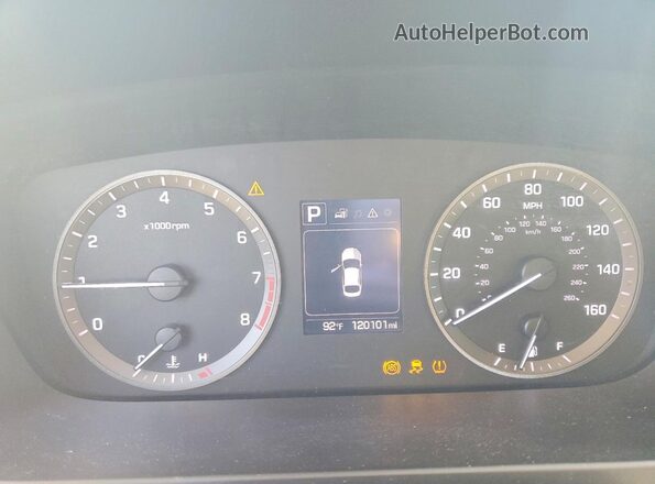 5NPE34AF1GH379224 2016 HYUNDAI SONATA Silver ხელსაწყოთა პანელის ხედი