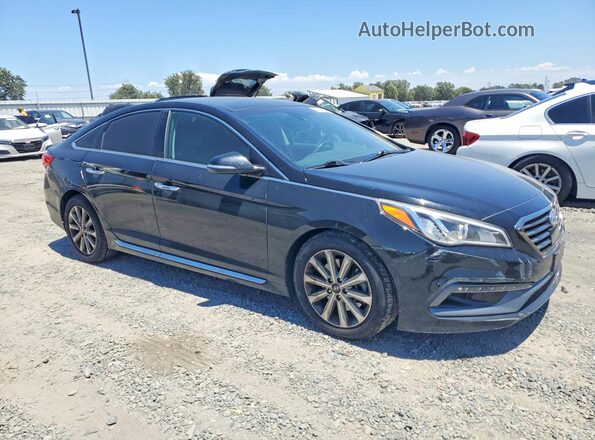 5NPE34AF1GH399473 2016 HYUNDAI SONATA Black Передня права чверть