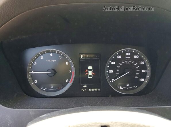 5NPE34AF1GH399473 2016 HYUNDAI SONATA Black Вид щитка приладів