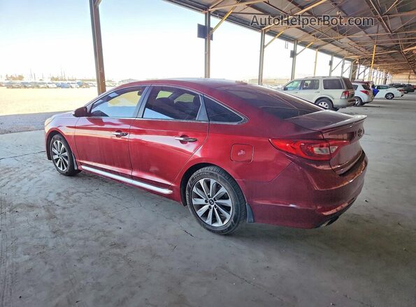 5NPE34AF1GH419821 2016 HYUNDAI SONATA Burgundy Trasero izquierdo