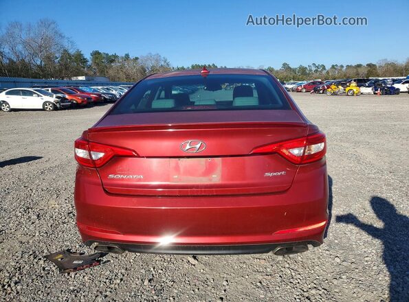 5NPE34AF1GH429409 2016 HYUNDAI SONATA Burgundy Rear view
