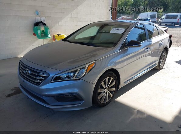 5NPE34AF1GH430978 2016 HYUNDAI SONATA Серебряный Передняя левая четверть