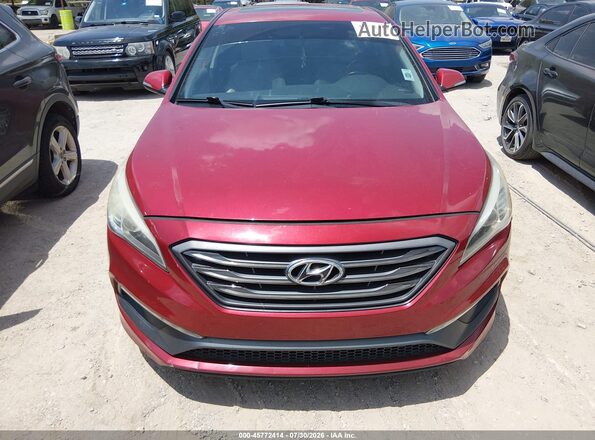 5NPE34AF1HH466963 2017 HYUNDAI SONATA Red Vista del cuadro de instrumentos