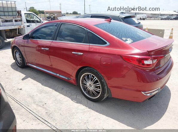 5NPE34AF1HH466963 2017 HYUNDAI SONATA Red Trasero izquierdo