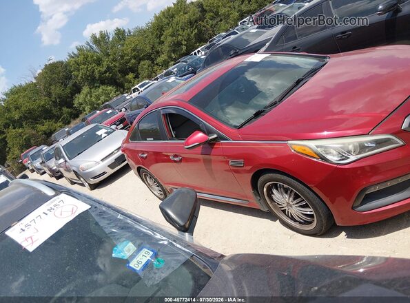 5NPE34AF1HH466963 2017 HYUNDAI SONATA Red Vista interior trasera