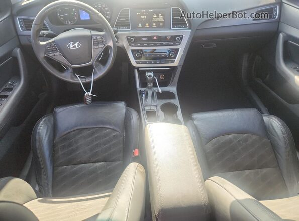 5NPE34AF1HH487599 2017 HYUNDAI SONATA Black წინა პანელის ხედი