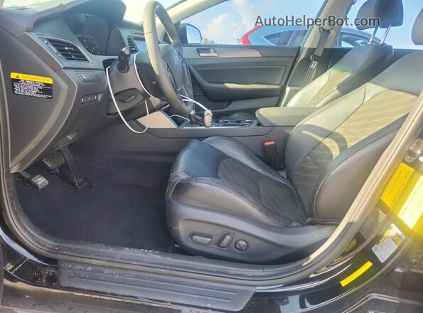 5NPE34AF1HH487599 2017 HYUNDAI SONATA Black წინა სალონის ხედი