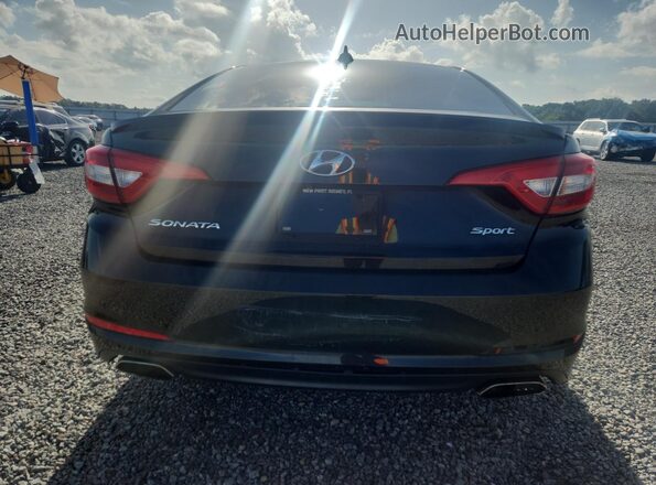 5NPE34AF1HH487599 2017 HYUNDAI SONATA Black უკანა ხედი