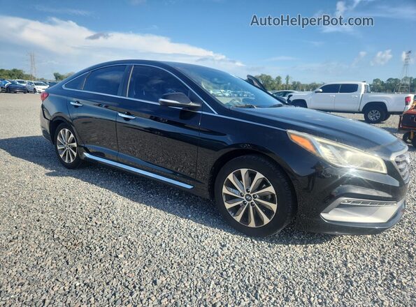 5NPE34AF1HH487599 2017 HYUNDAI SONATA Black წინა მარჯვენა