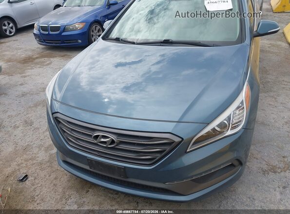 5NPE34AF1HH489112 2017 HYUNDAI SONATA Turquoise Front view