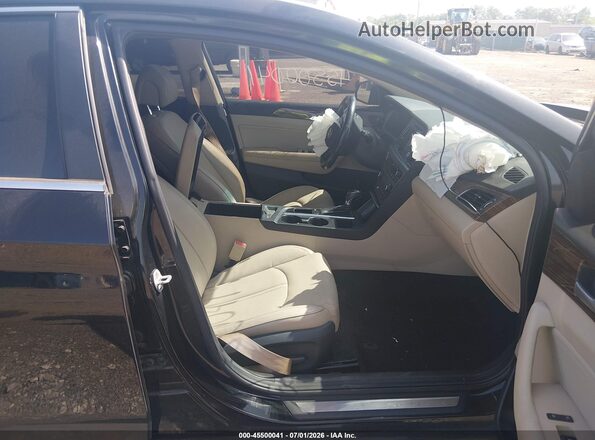 5NPE34AF1HH549597 2017 HYUNDAI SONATA Black წინა სალონის ხედი