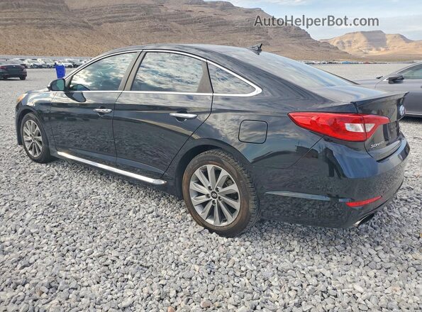 5NPE34AF1HH564861 2017 HYUNDAI SONATA Black Trasero izquierdo