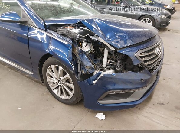 5NPE34AF1HH585385 2017 HYUNDAI SONATA Blue Դիմացի տեսք