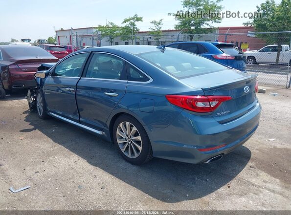 5NPE34AF1HH585533 2017 HYUNDAI SONATA Gray Trasero izquierdo
