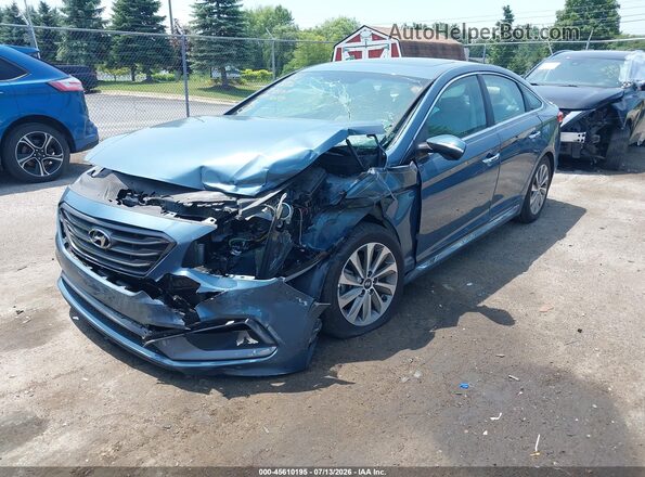 5NPE34AF1HH585533 2017 HYUNDAI SONATA Gray Vista tres cuartos delantera izquierda