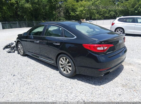 5NPE34AF1HH591929 2017 HYUNDAI SONATA Black Trasero izquierdo