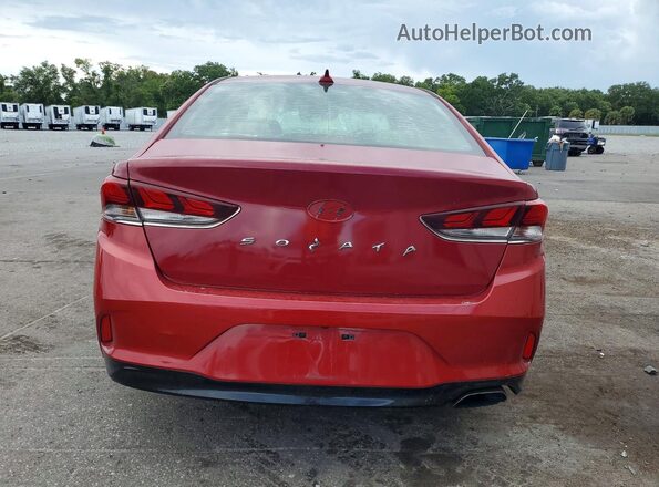 5NPE34AF1JH602174 2018 HYUNDAI SONATA Red Հետևի տեսք