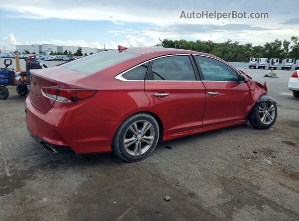 5NPE34AF1JH602174 2018 HYUNDAI SONATA Red Հետևի աջ