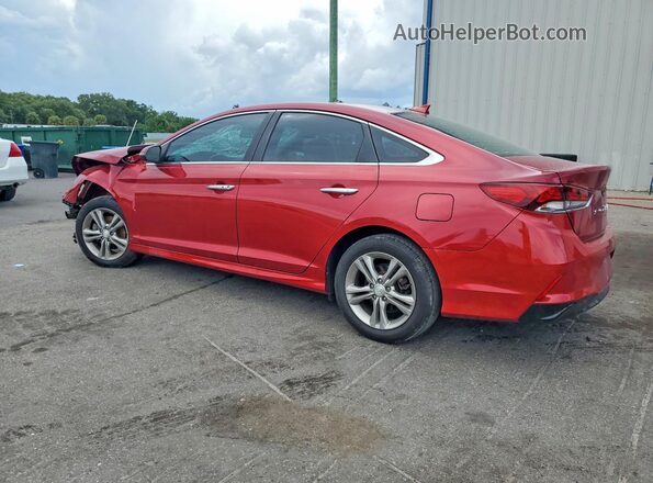 5NPE34AF1JH602174 2018 HYUNDAI SONATA Red Հետևի ձախ