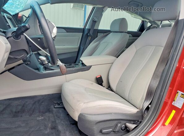 5NPE34AF1JH602174 2018 HYUNDAI SONATA Red Սալոնի դիմացի տեսք