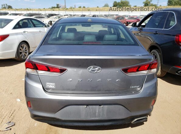 5NPE34AF1JH617287 2018 HYUNDAI SONATA Gray Հետևի տեսք
