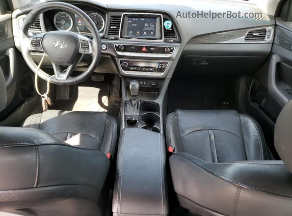 5NPE34AF1JH617287 2018 HYUNDAI SONATA Gray Առջևի վահանակի տեսք