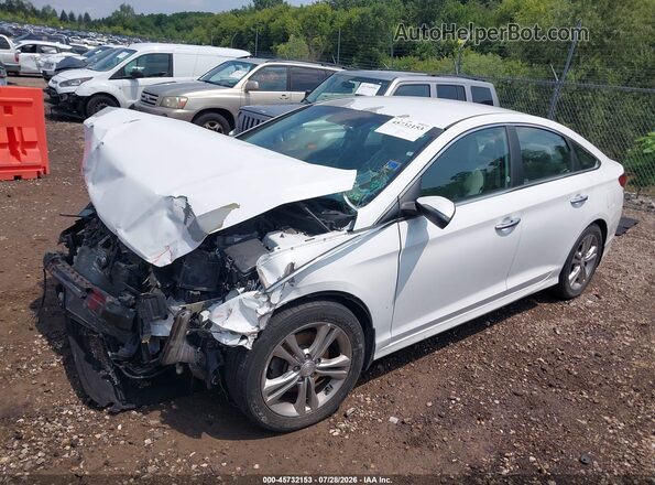 5NPE34AF1JH624028 2018 HYUNDAI SONATA White Przód lewy
