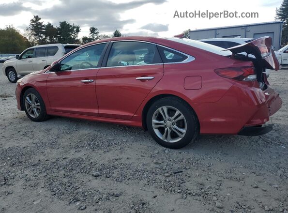 5NPE34AF1JH663685 2018 HYUNDAI SONATA Красный Задняя левая четверть