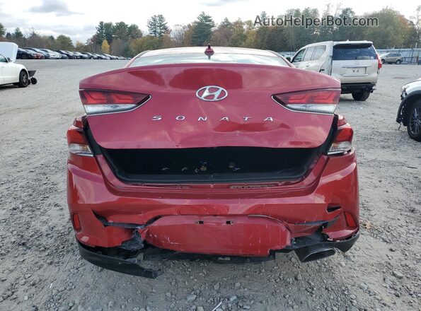 5NPE34AF1JH663685 2018 HYUNDAI SONATA Красный Вид сзади