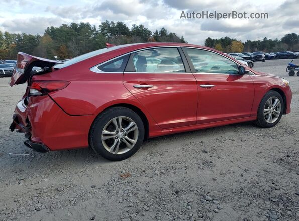 5NPE34AF1JH663685 2018 HYUNDAI SONATA Красный Задняя правая четверть