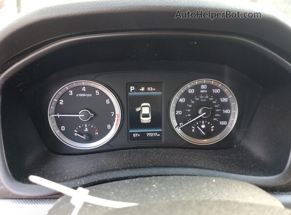 5NPE34AF1JH663685 2018 HYUNDAI SONATA Красный Вид щитка приборов