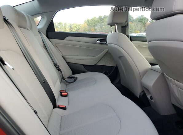 5NPE34AF1JH663685 2018 HYUNDAI SONATA Красный Вид задних сидений