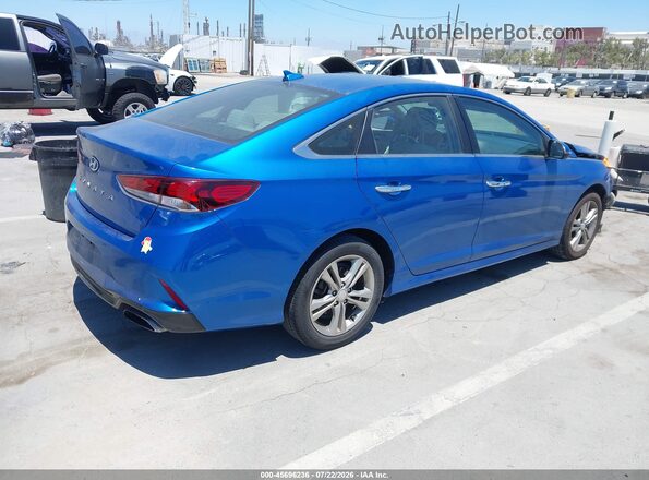 5NPE34AF1JH674167 2018 HYUNDAI SONATA Blue Rear right